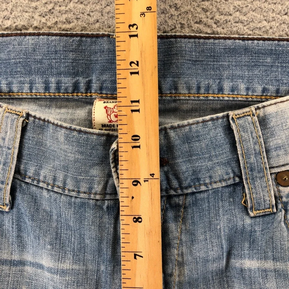 True Religion Jeans Mens 40x33 Blue Bobby Faded Light Wash Y2K Denim USA Made